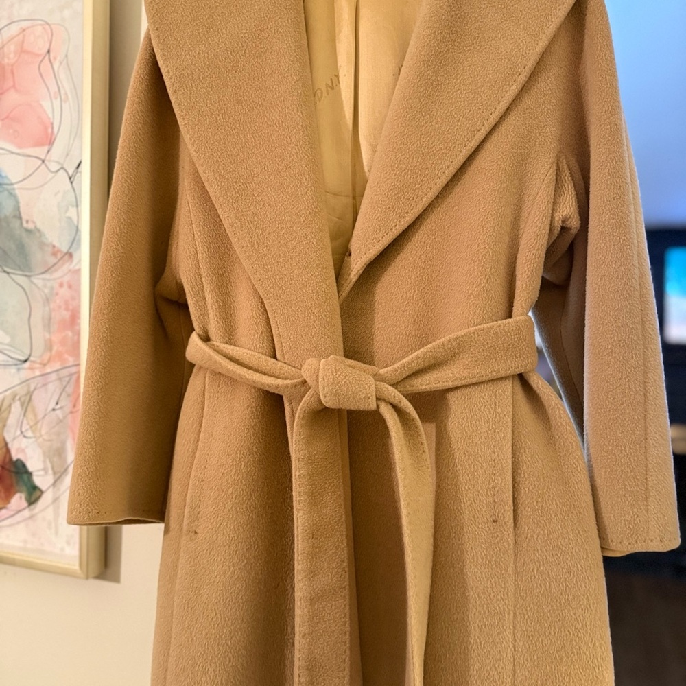 Stylish Tan Belted Coat